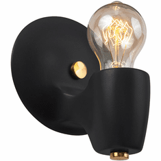 Justice Design CER-7021-CRB-BRSS American Classics Carbon Matte Black Wall Light Sconce