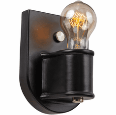 Justice Design CER-7031-CRB-NCKL American Classics Carbon Matte Black Wall Lamp