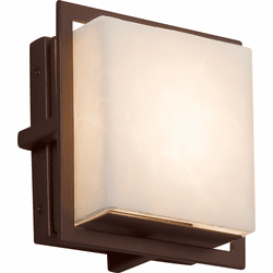 Justice Design CLD-7561W-DBRZ Clouds Avalon Modern Dark Bronze LED Outdoor Square Wall Lighting