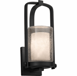 Justice Design CLD-7581W-10-MBLK Clouds Atlantic Modern Matte Black Outdoor Small Wall Sconce Light