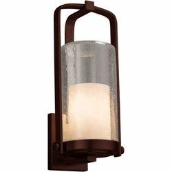 Justice Design CLD-7584W-10-DBRZ Clouds Atlantic Modern Dark Bronze Outdoor Large Wall Lamp