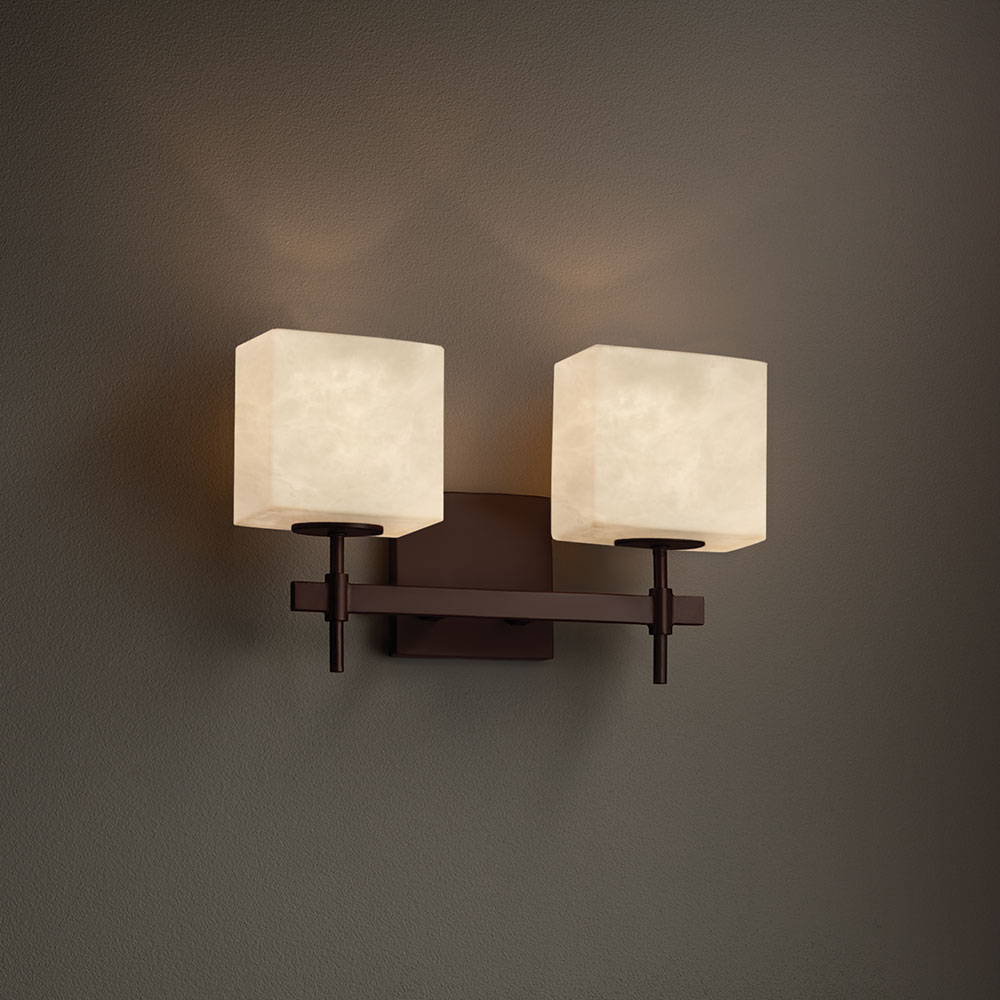 Justice Design CLD-8412 Union Clouds 2-Light Bathroom Vanity Lighting ...