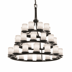 Justice Design CLD-8712-10 Clouds Dakota Contemporary Hanging Chandelier