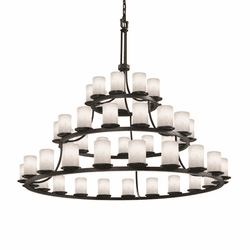 Justice Design CLD-8714-10 Clouds Dakota Modern Chandelier Light