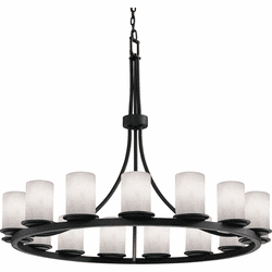 Justice Design CLD-8715-10 Clouds Dakota Contemporary Cylinder 42" Chandelier Lighting