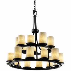 Justice Design CLD-8767-10 Clouds Dakota Modern Cylinder Ceiling Chandelier