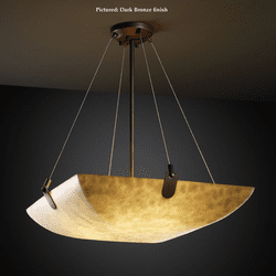 Justice Design CLD-9621-25 U-Clips Small Cloud Glass Pendant Hanging Light - Square