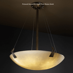 Justice Design CLD-9642 Tapered Clips Small 27 Inch Wide Cloud Glass Semi Flush Lighting