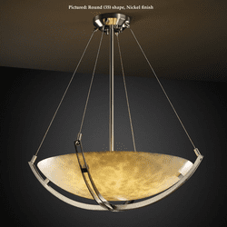 Justice Design CLD-9721 Crossbar Small Cloud Glass Pendant Hanging Light