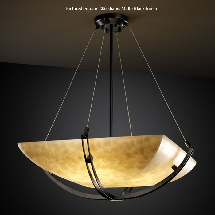 Justice Design CLD-9722 Crossbar Medium Transitional Cloud Glass Drop ...
