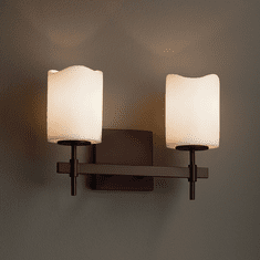 Justice Design CNDL-8412 Union CandleAria 2-Light Lighting For Bathroom