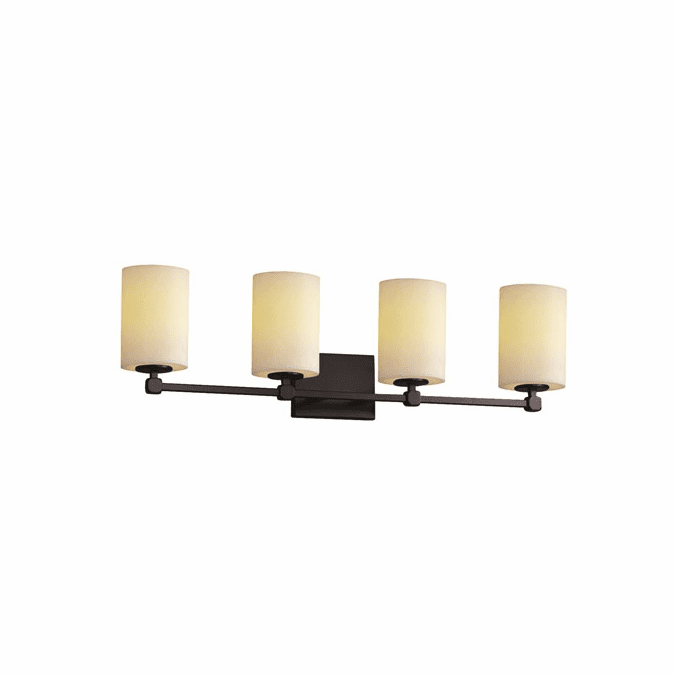 Justice Design CNDL-8424 CandleAria Tetra Contemporary 4-Light Bathroom Vanity Light