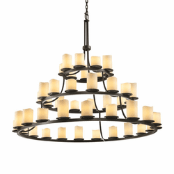 Justice Design CNDL-8714 CandleAria Dakota Contemporary Chandelier Lamp