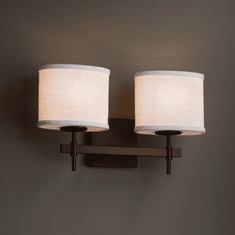 Justice Design FAB-8412 Union Textile 2-Light Bath Lighting Fixture