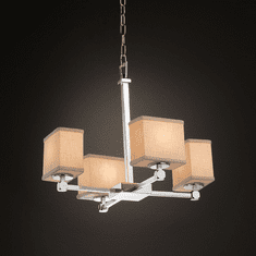 Justice Design FAB-8420 Tetra Textile Mini Lighting Chandelier