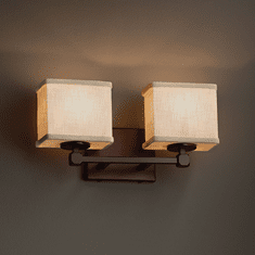 Justice Design FAB-8422 Tetra Textile 2-Light Bathroom Vanity Light