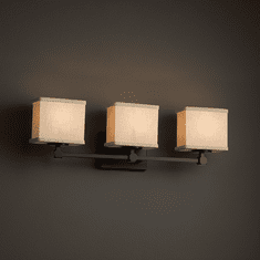 Justice Design FAB-8423 Tetra Textile 3-Light Bathroom Sconce