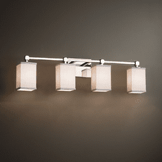 Justice Design FAB-8424 Tetra Textile 4-Light Bath Sconce
