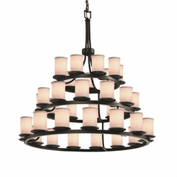 Justice Design FAB-8712-10 Textile Dakota Chandelier Light