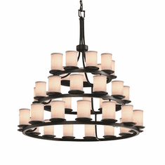 Justice Design FAB-8712-10 Textile Dakota Chandelier Light