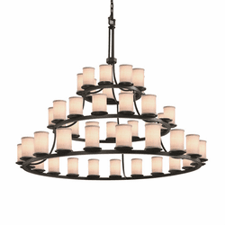 Justice Design FAB-8714-10 Textile Dakota Ceiling Chandelier