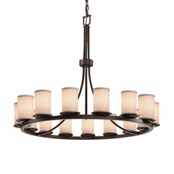 Justice Design FAB-8715-10 Textile Dakota Hanging Chandelier