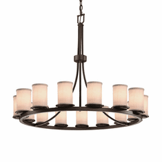 Justice Design FAB-8715-10 Textile Dakota Hanging Chandelier