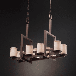 Justice Design FAB-8718 Dakota Textile Kitchen Island Light Fixture