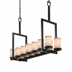 Justice Design FAB-8764-10 Textile Dakota Kitchen Island Light Fixture