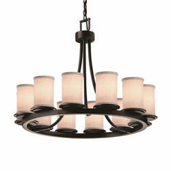 Justice Design FAB-8768-10 Textile Dakota Chandelier Light