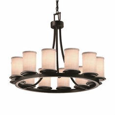 Justice Design FAB-8768-10 Textile Dakota Chandelier Light