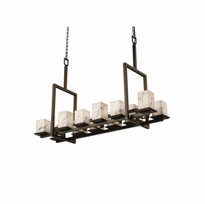 Justice Design FAL-8619-15 LumenAria Montana Modern Square Island Light Fixture