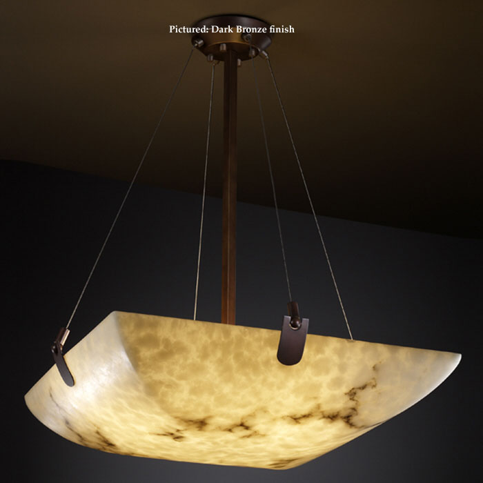 Justice Design FAL-9621-25 U-Clips Small LumenAria Faux Alabaster 