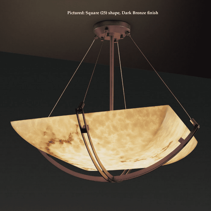 Justice Design FAL-9721 Crossbar Small 22 Inch Wide LumenAria Lighting Pendant