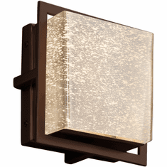 Justice Design FSN-7561W-MROR-DBRZ Fusion Avalon Modern Dark Bronze LED Exterior Square Light Sconce