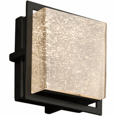 Justice Design FSN-7561W-MROR-MBLK Fusion Avalon Contemporary Matte Black LED Outdoor Square Lighting Sconce