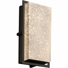 Justice Design FSN-7562W-MROR-MBLK Fusion Avalon Modern Matte Black LED Exterior Small Wall Lighting Fixture