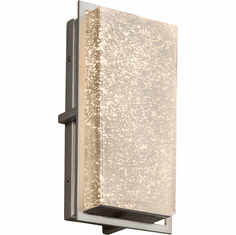 Justice Design FSN-7562W-MROR-NCKL Fusion Avalon Contemporary Brushed Nickel LED Outdoor Small Wall Light Sconce