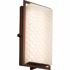 Justice Design FSN-7562W-WEVE-DBRZ Fusion Avalon Contemporary Dark Bronze LED Outdoor Small Wall Lighting