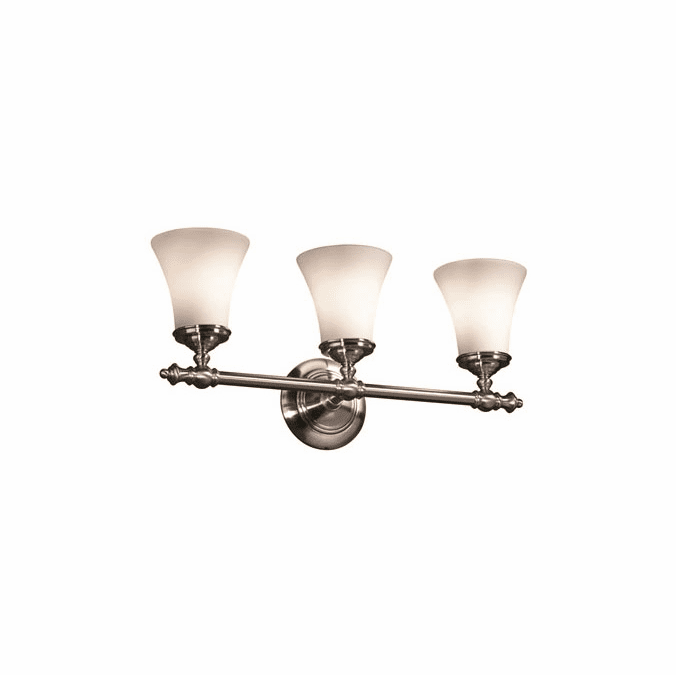 Justice Design FSN-8523-20 Fusion Traditional Round Flared 3-Light Bath Wall Sconce