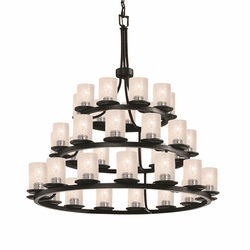 Justice Design FSN-8712-10 Fusion Dakota Modern Chandelier Light