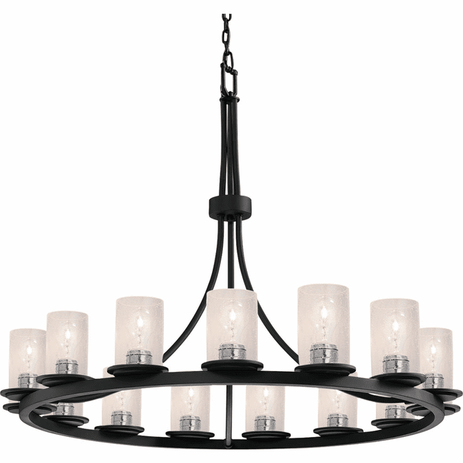 Justice Design FSN-8715-10 Fusion Dakota Contemporary Cylinder 42" Chandelier Light