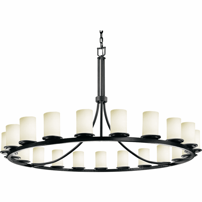 Justice Design FSN-8716-10 Fusion Dakota Contemporary Cylinder 60" Chandelier Lighting