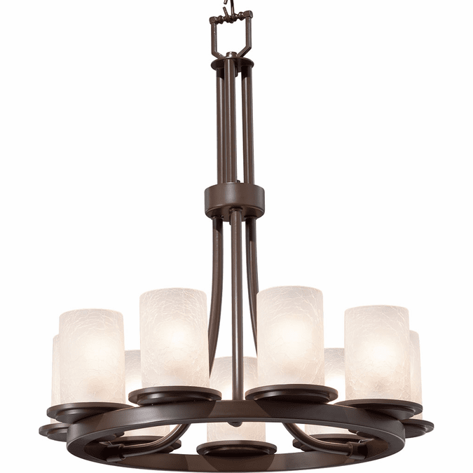 Justice Design FSN-8766-10-FRCR Fusion Dakota Modern Mini Chandelier Lighting
