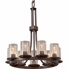 Justice Design FSN-8766-10-SEED Fusion Dakota Contemporary Mini Lighting Chandelier