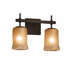 Justice Design GLA-8412-16 Veneto Luce Union Contemporary 2-Light Lighting For Bathroom