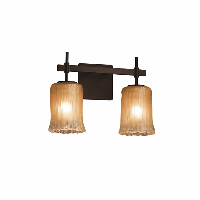 Justice Design GLA-8412-16 Veneto Luce Union Contemporary 2-Light Lighting For Bathroom