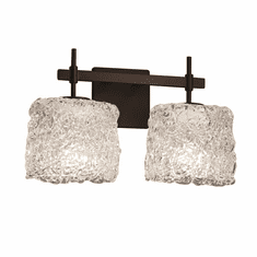 Justice Design GLA-8412-30 Veneto Luce Union Modern 2-Light Bathroom Lighting Fixture