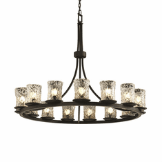 Justice Design GLA-8715-16 Veneto Luce Dakota Contemporary Chandelier Light
