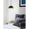 Justice Design NSH-9840-CBGD Artisan Glass Edgeworth EVOLV Modern Matte Black with Champagne Gold interior Mini Pendant Light - alt